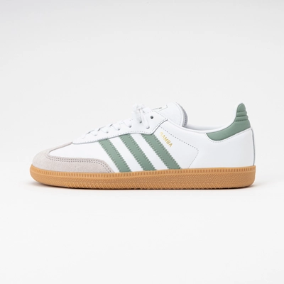 Adidas Kids Samba OG Ftwr White Silver Green Gum 3 24 Sneaker District COM