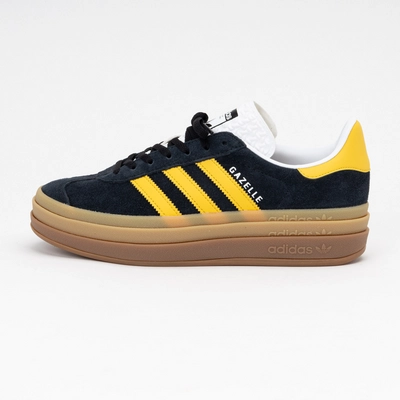 Adidas womens black and gold trainers online