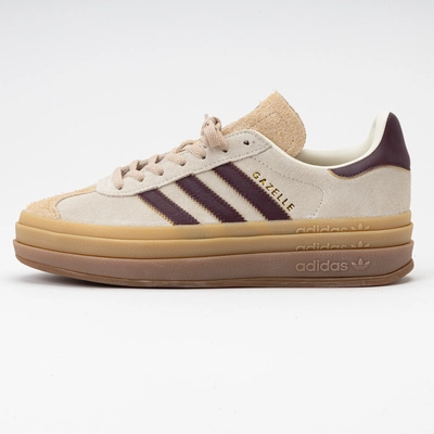 Adidas Women Gazelle Bold Cream White / Maroon / Magic Beige '24