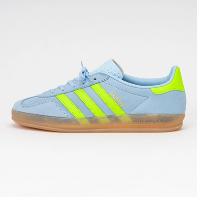 Adidas Women Gazelle Indoor Clear Sky Blue/ Solar Green/ Gum 3