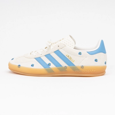 Trainers adidas Women Gazelle Indoor Cloud White/ Light Blue/ Gum 3