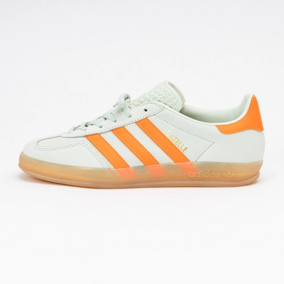 Trainers adidas Women Gazelle Indoor Linen Green Solar Orange Gum 3