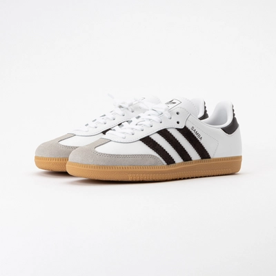Adidas Junior Samba OG Cloud White / Aurora Coffee / Gum 3 25 | Sneaker  District COM