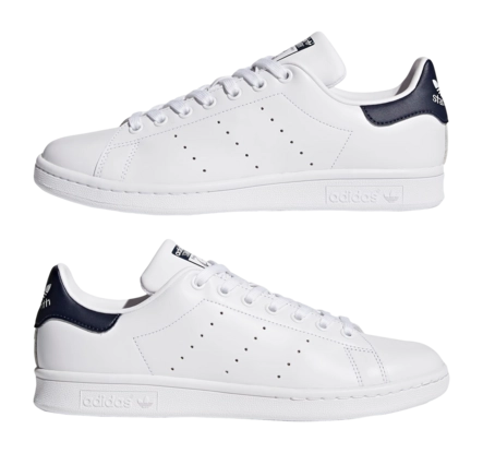 adidas Men Stan Smith Core White / Core White / Dark Blue  display picture 2