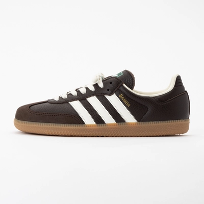 Trainers Adidas Unisex Samba OG Dark Brown / Off White / Gum
