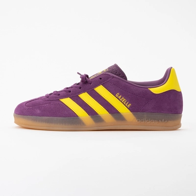 Trainers Adidas Women Gazelle Indoor Rich Mauve / Bright Yellow / Gum