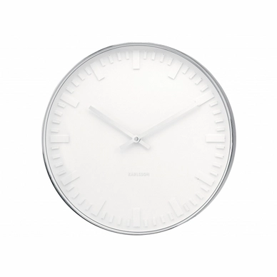 Klok Karlsson Mr. White Steel Polished 27,5 cm