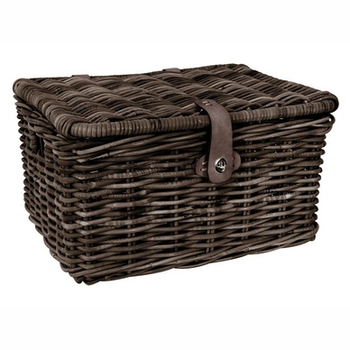 Fietsmand Cordo Rotan Transport Klep Bruin