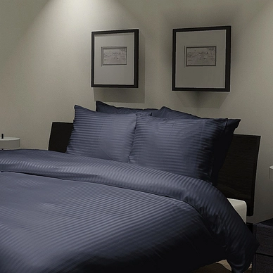 Dekbedovertrek Ambianzz Hotellinnen Uni Stripe Antraciet Microfiber
