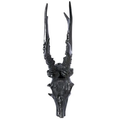 Wanddecoratie Oh My Deer Skull Head Antraciet Large