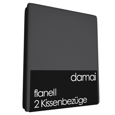 Kissenbezüge Damai Anthrazit Flanell (2 Stück)-80 x 80 cm
