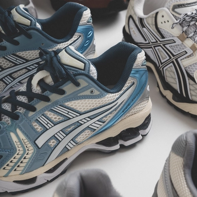 ASICS Unisex GEL-KAYANO 14 Cream/Raw Indigo 25 | Sneaker District COM
