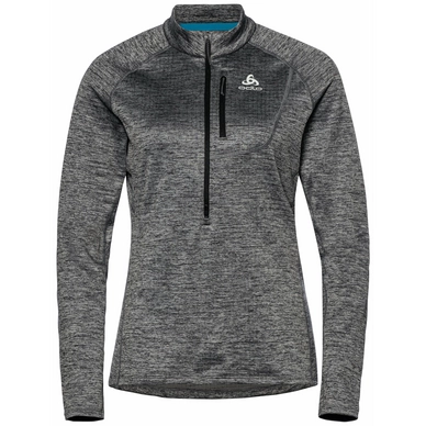 Long Sleeve T-Shirt Odlo Women's Mid Layer 1/2 Zip Tencia Dark Grey Melange