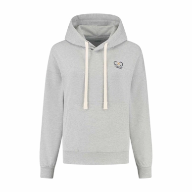 Hoodie Blue Loop Women Blue Fleece Grey Melange