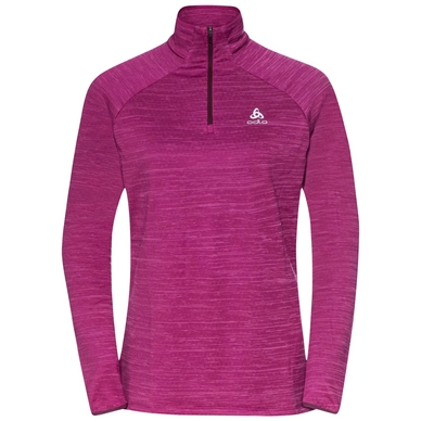 Longsleeve Odlo Women Mid Layer 1/2 Zip Run Easy Warm Festival Fuchsia Melange