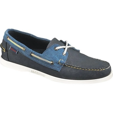 Slipper Sebago Spinnaker Navy Canvas Blau