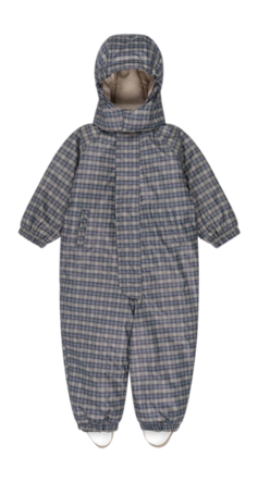Babyskipak Konges Sløjd Jongens en Meisjes Rain Snowsuit Laurel Blue Check THERMOLITE EcoMade