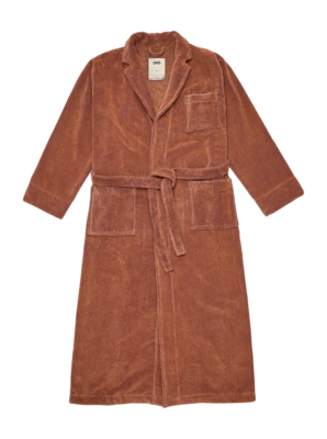Badjas OAS Roza Velour Long Robe Bruin Unisex