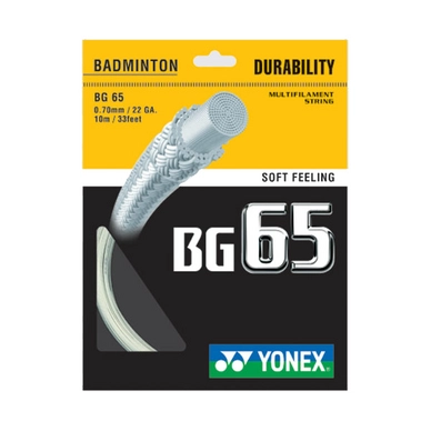 Badmintonsnaar Yonex BG 65 White (0.70mm/10m)