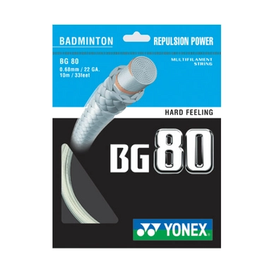 Badmintonsnaar Yonex BG 80 White (0.68mm/200m)
