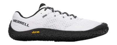 Barefoot Schoen Merrell Men Vapor Glove 6 White/Black 25