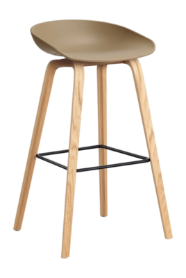 Bar Stool HAY AAS32 Low Water-Based Lacquered Oak Veneer 4Leg Base