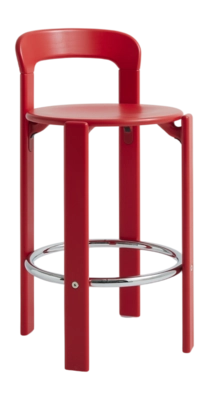 Bar Stool HAY Rey Low 4 Leg Base H65 Standard Glider Scarlet Red ...