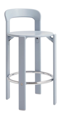 Bar Stool HAY Rey Low 4 Leg Base H65 Standard Glider Slate Blue ...