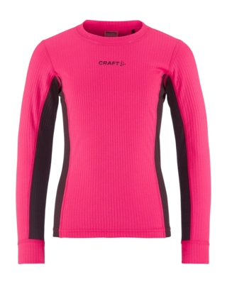Baselayerset Craft Junior Core Dry Fame/DK Plum longsleeve + legging