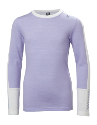 Baselayerset Helly Hansen Junior Lifa Merino Midweight Bright Lavender Set Regular Fit