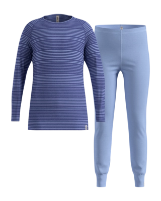 Baselayerset Odlo Unisex Kids Active Warm Set Blue Heron Skipper Blue Fitted