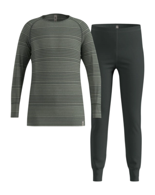 Baselayerset Odlo Unisex Kids Active Warm Set Urban Chic Shadow Aansluitend
