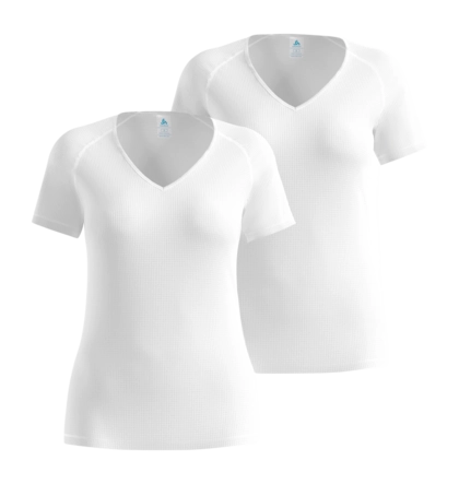 Baselayerset Odlo Women Active Light White 2-Pack Fitted
