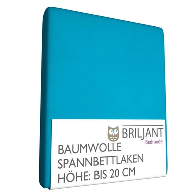 Spannbettlaken Briljant Aqua Kinder (Baumwolle)