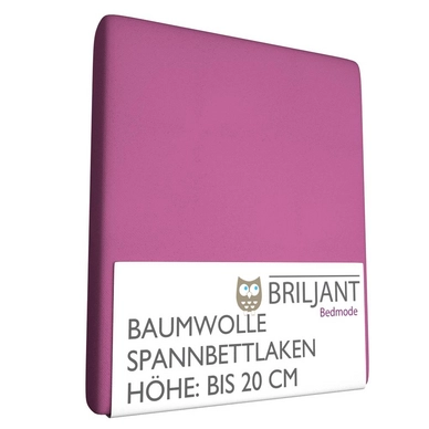 Spannbettlaken Briljant Magenta Kinder (Baumwolle)