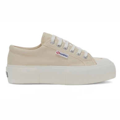 Sneaker Superga 2631 Stripe Platform Damen Beige Eggshell