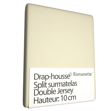 Drap-Housse Surmatelas Lit Articulé Tête Relevable Romanette Beige Double Jersey