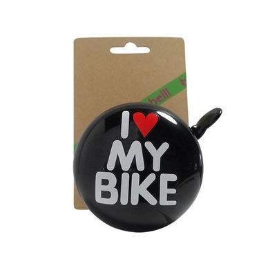 Fietsbel Belll Ding Dong I Love My Bike Zwart Wit