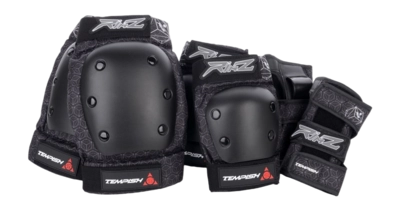Beschermingsset Tempish Rimz Skate Pads Senior Black (Set van 3)