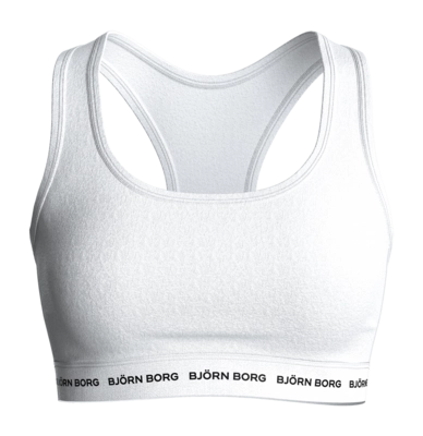 BH Björn Borg Women Logo Soft Top Brilliant White Aansluitende pasvorm