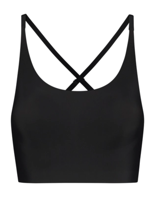 Bra Bye Bra Women Bra Top Round-Neck Black