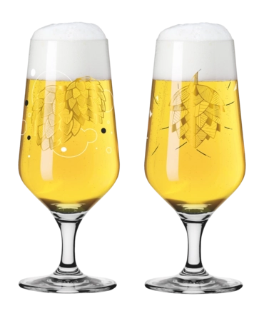 Bierglas Ritzenhoff Brauchzeit #1 #2 374 ml (2er Set)