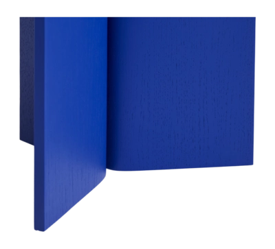 3---AB681-A366-AH28_Slit Table Wood Round High vivid blue wb lacquer oak_detail 01