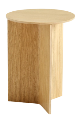 HAY Slit Table Wood Round Bijzettafel - Ø 35 cm - Oak | fonQ.nl