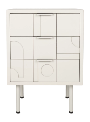 Bijzettafel White Label Living Funk Beige