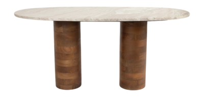 Bijzettafel White Label Living Kouk Brown