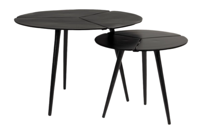 Bijzettafel White Label Living Kourdeboer Beige - Set of 2