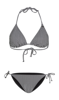Bikini O'Neill Women Essentials Capri Bondey Black Micro Stripe