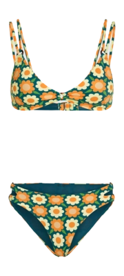 Bikini O'Neill Women O'Riginals Green Retro Flower Verstelbare pasvorm