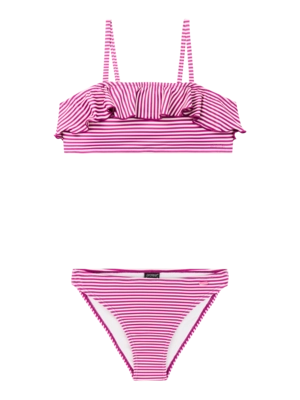 Bikini Protest Girls PRTStripes JR Bandeau Punch Pink Regular fit